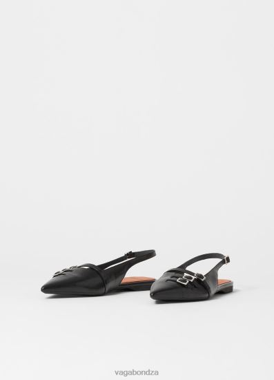 Ballet Flats Vagabond Hermine Shoes Black Leather Women DPX48190