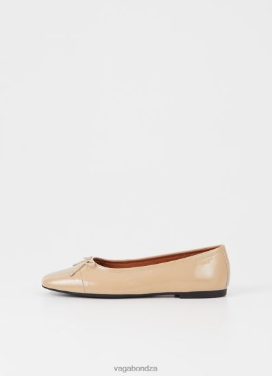 Ballet Flats Vagabond Jolin Shoes Beige Patent Leather Women DPX487