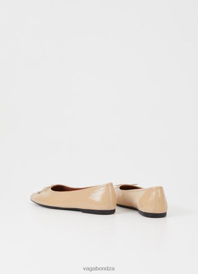 Ballet Flats Vagabond Jolin Shoes Beige Patent Leather Women DPX487