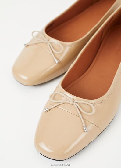Ballet Flats Vagabond Jolin Shoes Beige Patent Leather Women DPX487