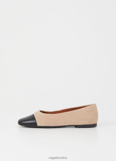 Ballet Flats Vagabond Jolin Shoes Beige Suede/Leather Women DPX486