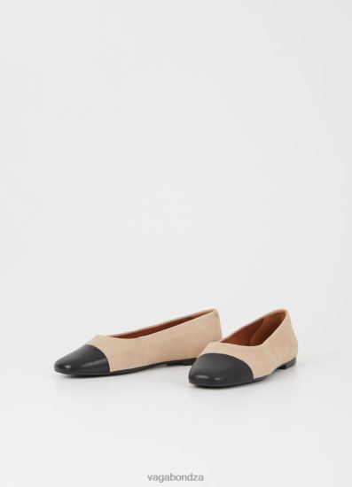Ballet Flats Vagabond Jolin Shoes Beige Suede/Leather Women DPX486