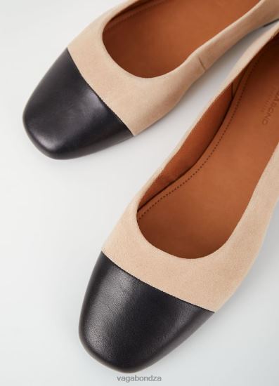 Ballet Flats Vagabond Jolin Shoes Beige Suede/Leather Women DPX486