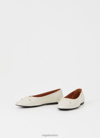 Ballet Flats Vagabond Jolin Shoes Off White Patent Leather Women DPX488