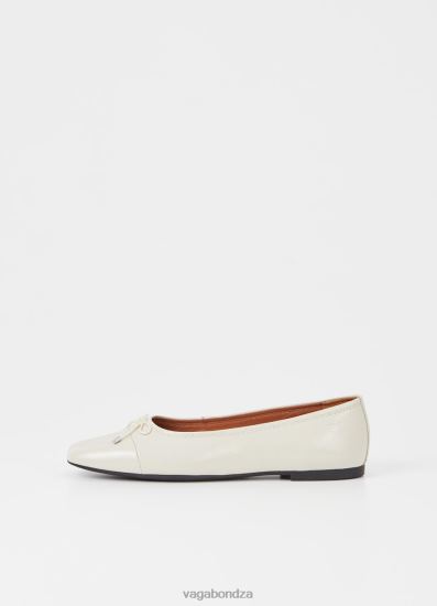 Ballet Flats Vagabond Jolin Shoes Off White Patent Leather Women DPX488