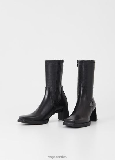 Boots | Vagabond Edwina Boots Black Leather/Synthetic Stretch Women DPX48228
